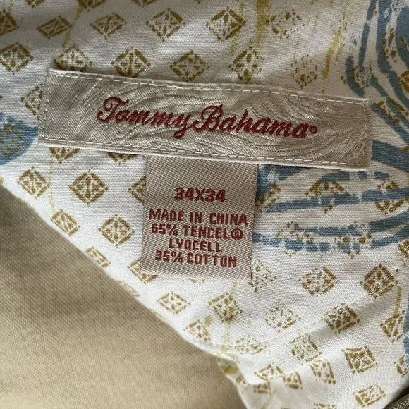 Tommy Bahama Pants Mens 34x34 Beige Khaki Lyocell Cotton Casual ACTUAL 34x31 - Picture 5 of 11